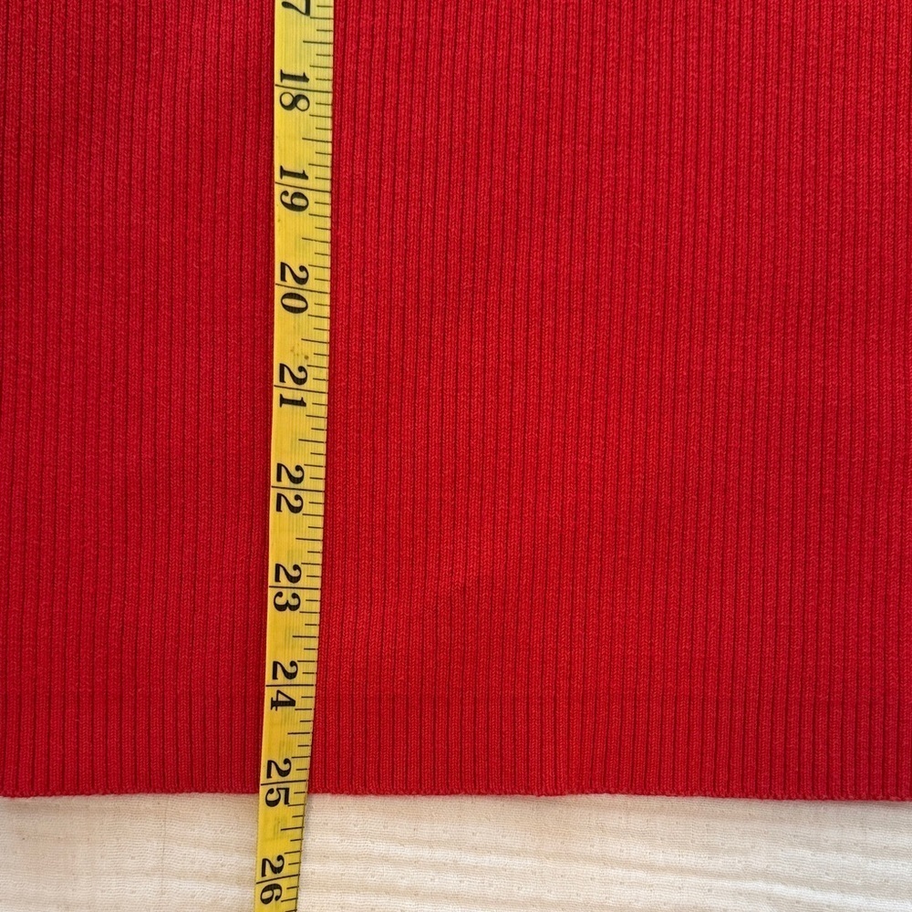 Adrienne Vittadini Vibrant Red Turtleneck Sweater 86% Cotton - Picture 10 of 10